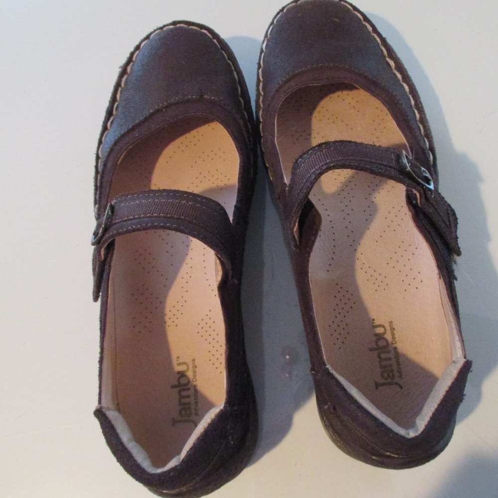 Jambu Mary Jane Shoes - Brown, Size 6.5
